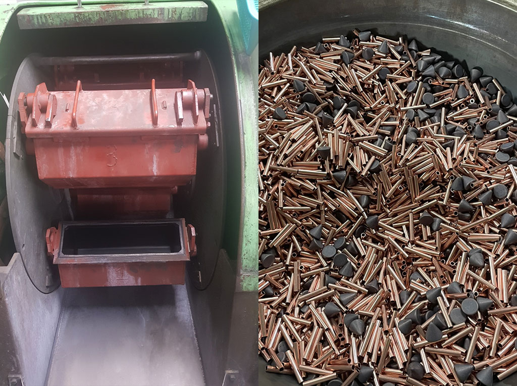 제품의 미세 버 제거 및 광을내기 등을 위한 고속연마 공정